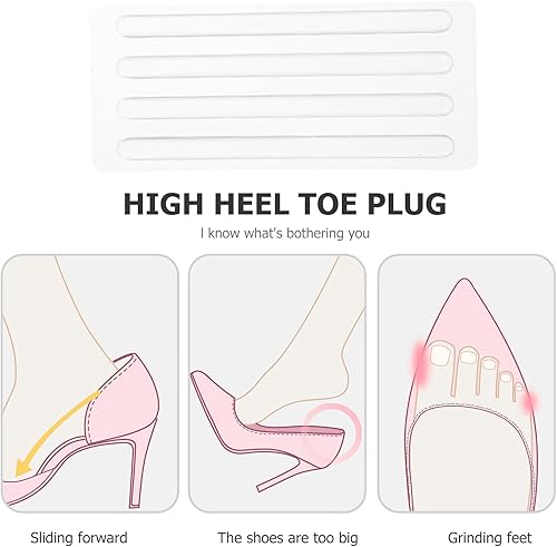 Miniatura 3 de EXCEART - 4 almohadillas de gel para talón y tacón de tacón, almohadillas transparentes para talón, almohadillas adhesivas para zapatos de tacón