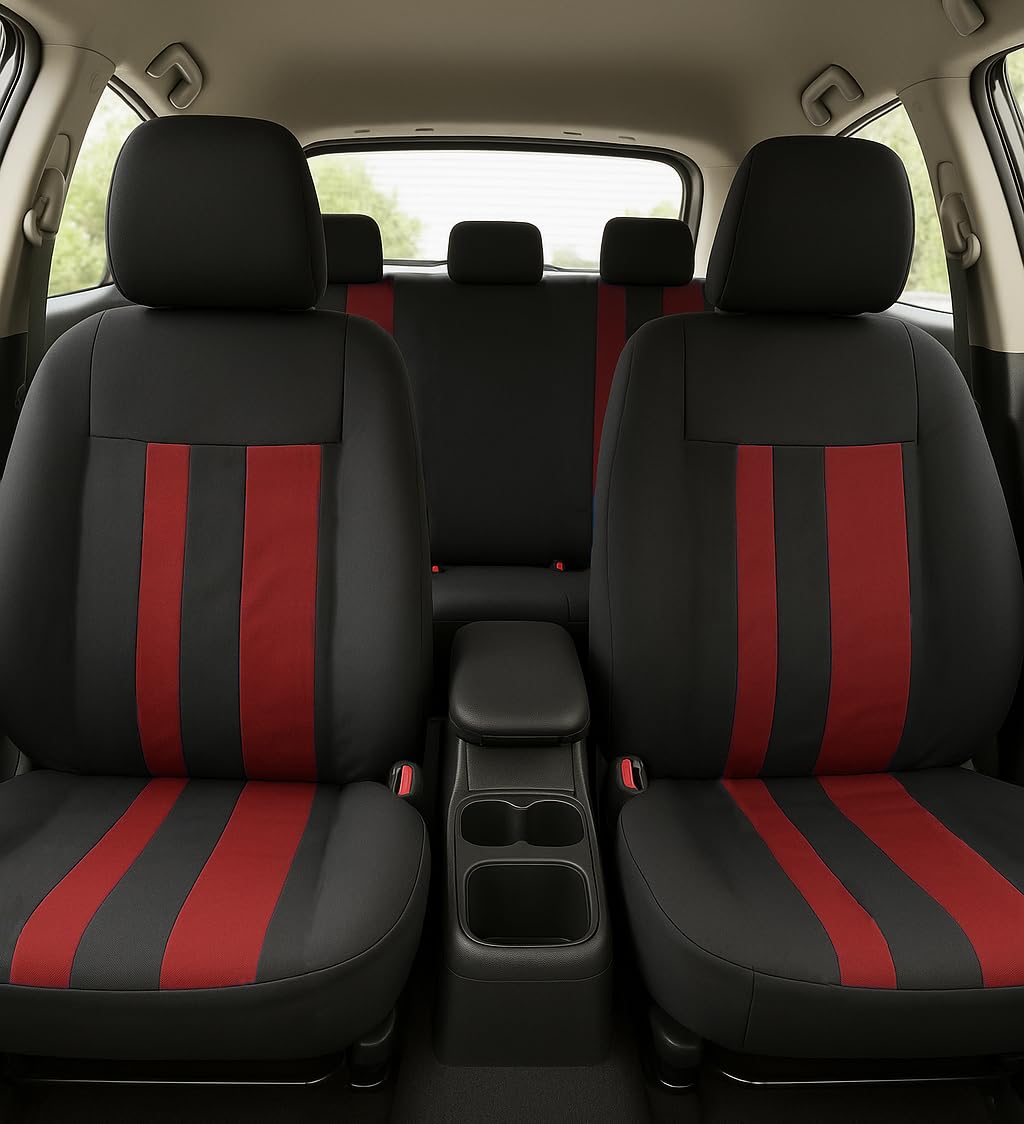 Coprisedili Auto Universali LS07 – Set Completo Anteriore E Posteriore In Poliestere (Non Per SUV)