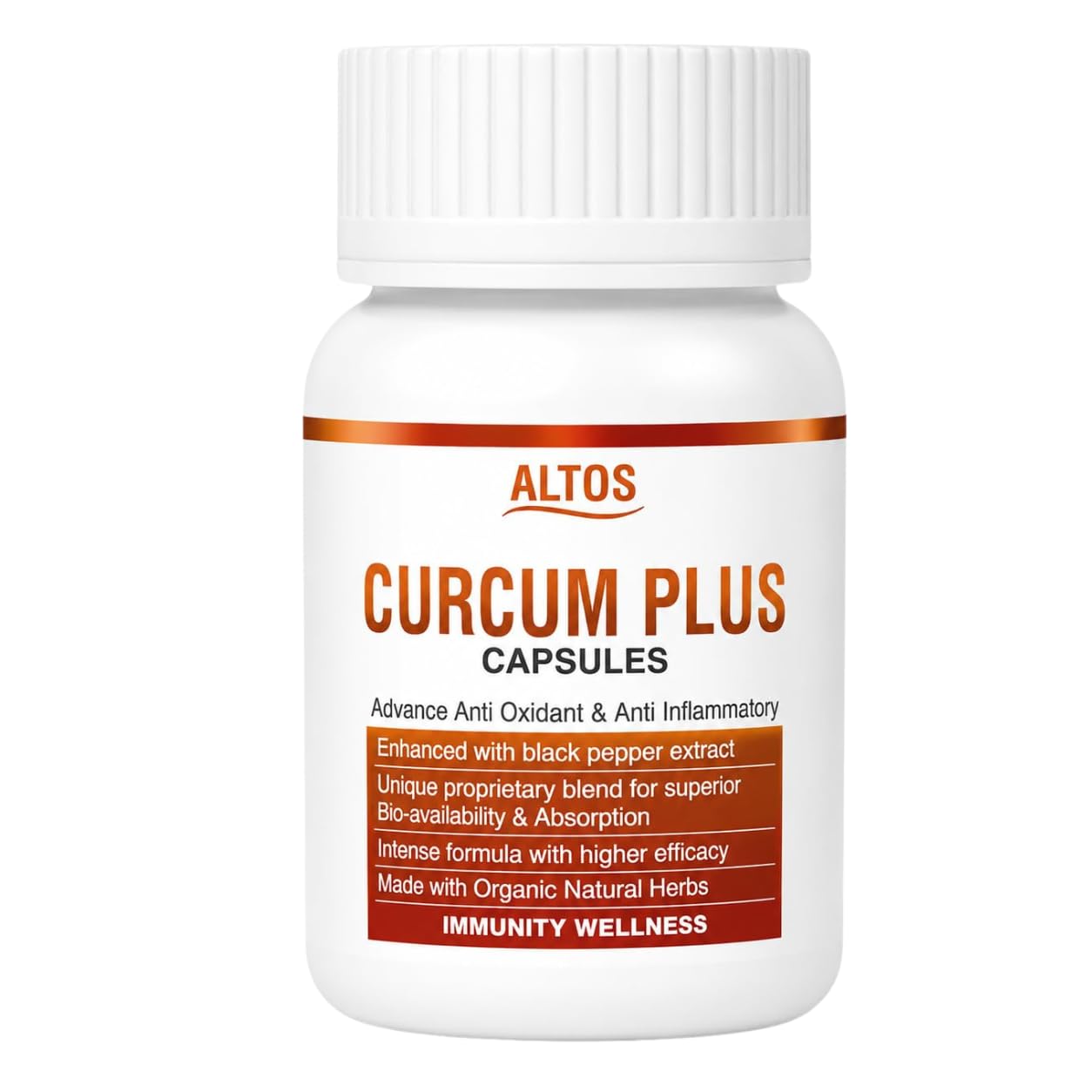 ALTOS Curcum Plus Capsules | Turmeric & Black Pepper Extract Supplement | Antioxidant & Anti-Inflammatory Support | Immunity & Wellness Formula | Herbal Capsules-image-20