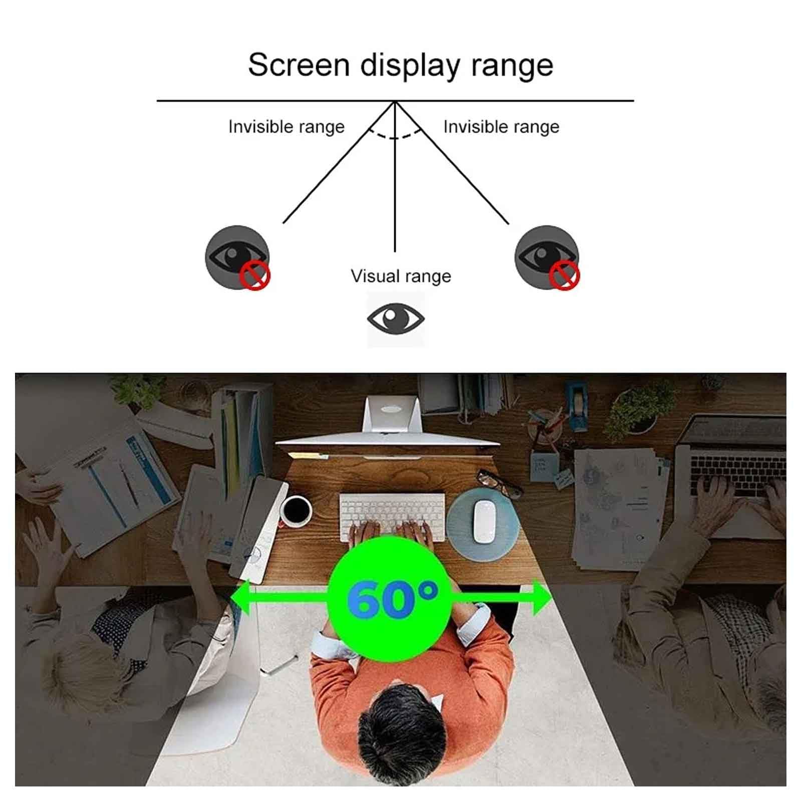 [2-pak 62.2 cm ekran prywatności do monitora komputerowego, zdejmowany, antyrefleksyjny monitor antyodblaskowy, osłona filtra prywatności, panoramiczny monitor 16:9. Rozmiar to (543 x 302 mm)