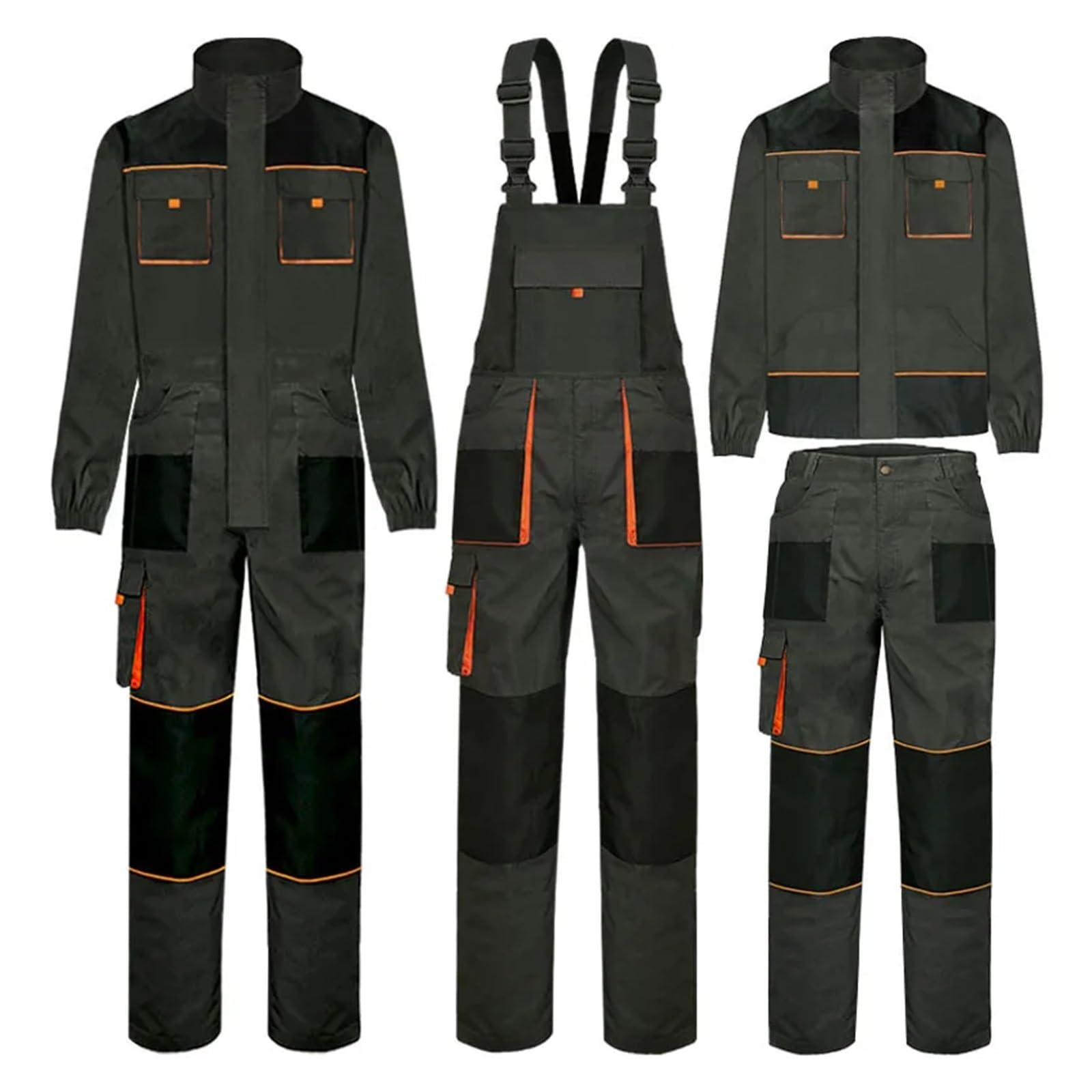 Arbeitshosen Herren-Overall, Arbeitskleidung mit mehreren Taschen, verschleißfeste Schutzkleidung