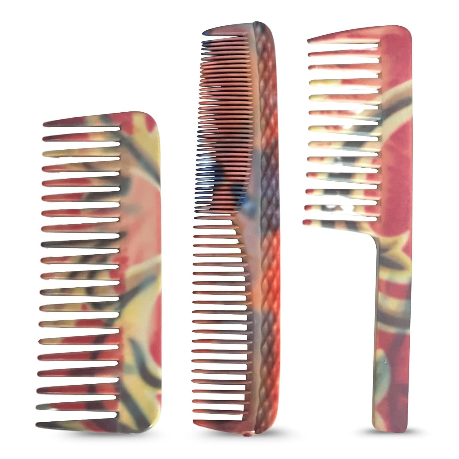 Zeyu Set of 3 Pcs Hair Comb | Dressing Hair Comb | Hair Brush for Men & Women | Hair Combs | Dressing Hair Combs, Multipurpose Combs, Detangling Combo Set, Lice Comb, Hair Brush, All-Purpose Comb (Multicolour, Pack of 3)-picture-33