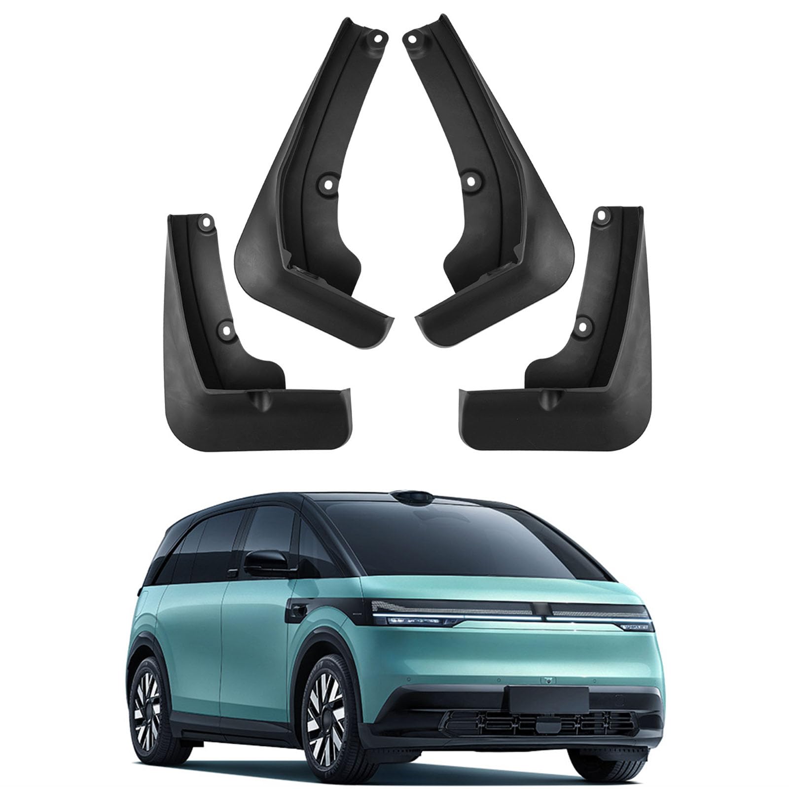 YPSBBHD Car Mud Flaps Fender Splash Guards, Compatible with ZEEKR MIX 2025, Splashproof Exterior Accessories for Car Wheel Protector