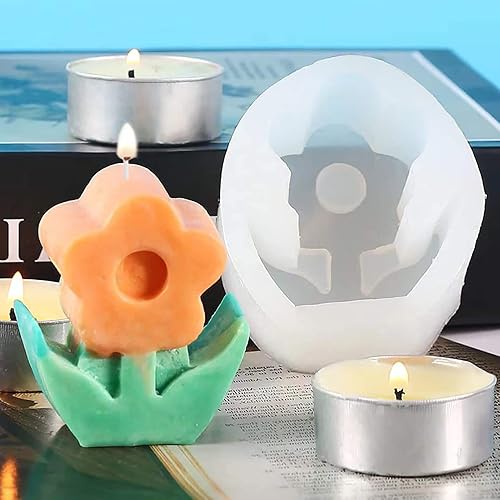 Miniatura 5 de 5 moldes para velas velas de silicona apiladas en 3D moldes de silicona para velas perfumadas jabones fabricación de epoxi decoración de arte del