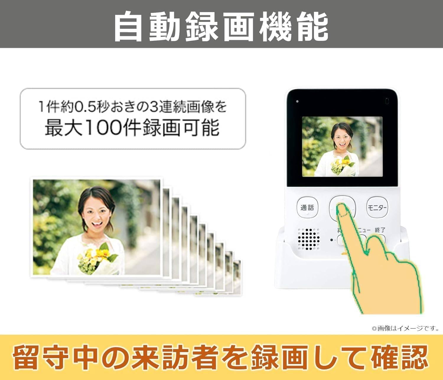 Amazon.co.jp: ワイヤレステレビドアホン 配線工事不要 LED