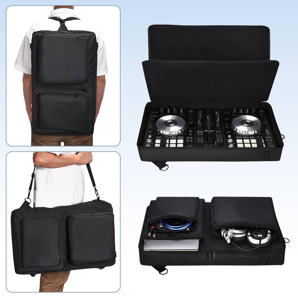 Bolsa de Transporte Proteger de Viaje para Pioneer DJ DDJ-SR2/DDJ-SR | Funda para Native Instruments Traktor Kontrol S4 Mk3 para Hercules Inpulse 500, Estuche con Correa de Hombro
