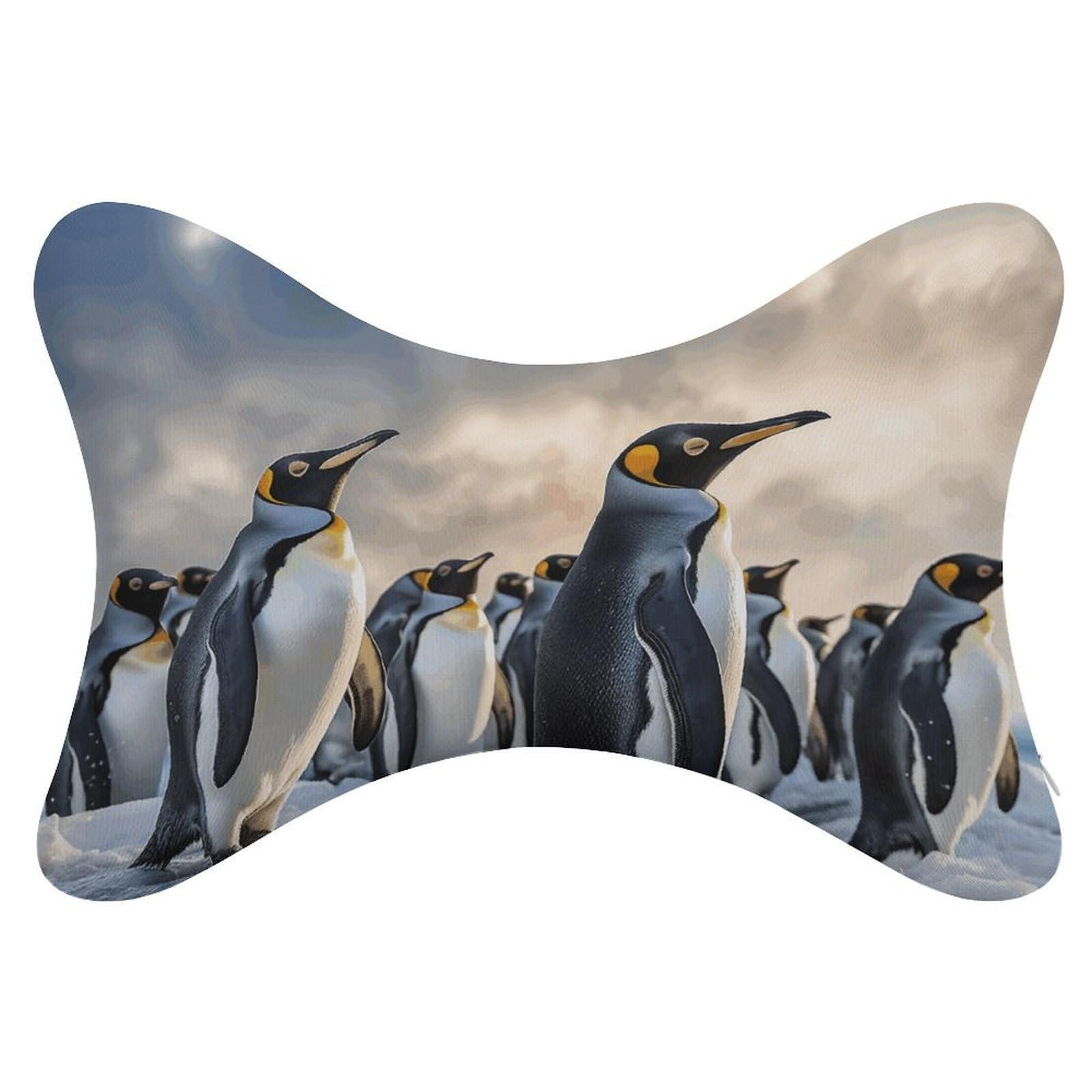 Adfgyerh Style Sea Penguin Pillow ，Memory Foam Pillow Core，Cushion,Provide Neck Support，Car Pillows For Travel Car Seats And Home Offices.