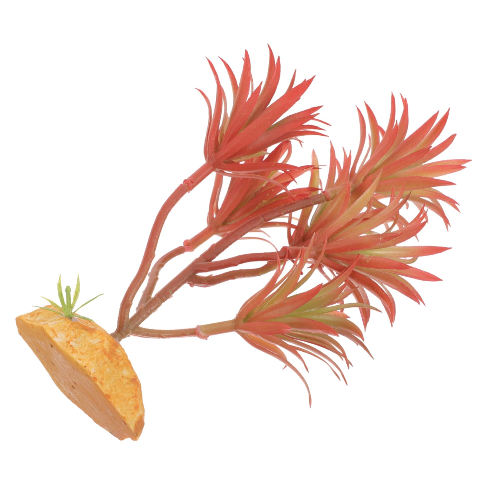 HEMOTON 5 Pezzi Set di piante simulato decorazioni per piante d'acquario impostore Foglie habitat Piccole piante finta decorazione vegetale pianta acquatica falsa plastica