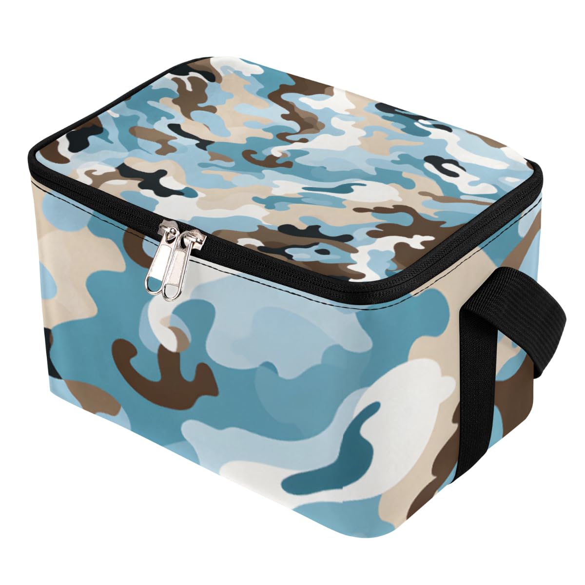 GzLeyigou Lunch Bags for Women Men 9 Cans,Camouflage Hot & Cold Food Delivery Bag Insulated Grocery Bag Insulated Lunch Box Cooler Bag for Office Work Picnic Beach