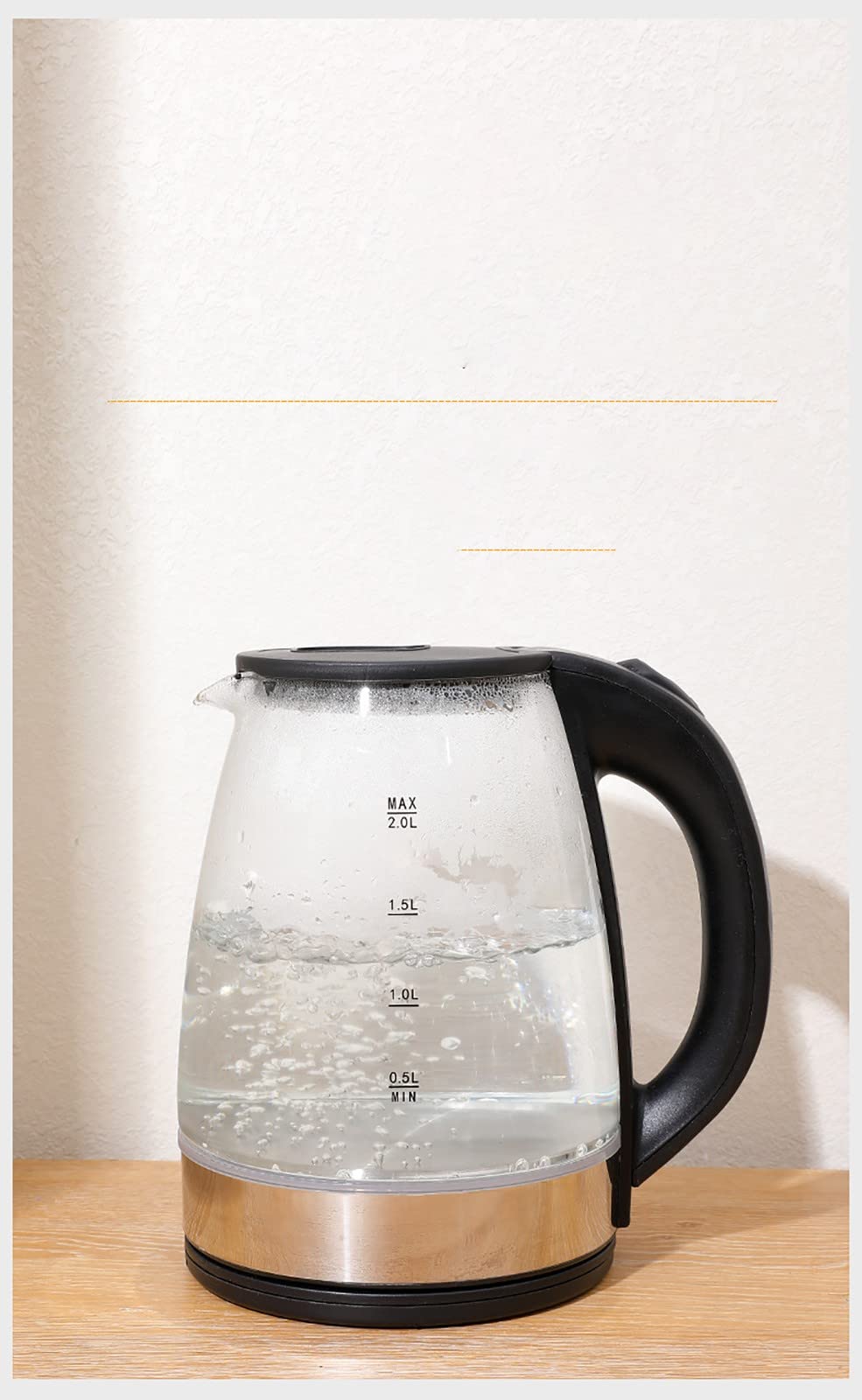Hervidor Eléctrico De 2 Litros Hervidor Eléctrico Inteligente Para Preparar Té Y Café Control De Temperatura Caliente Función De Hervido En Seco A,A