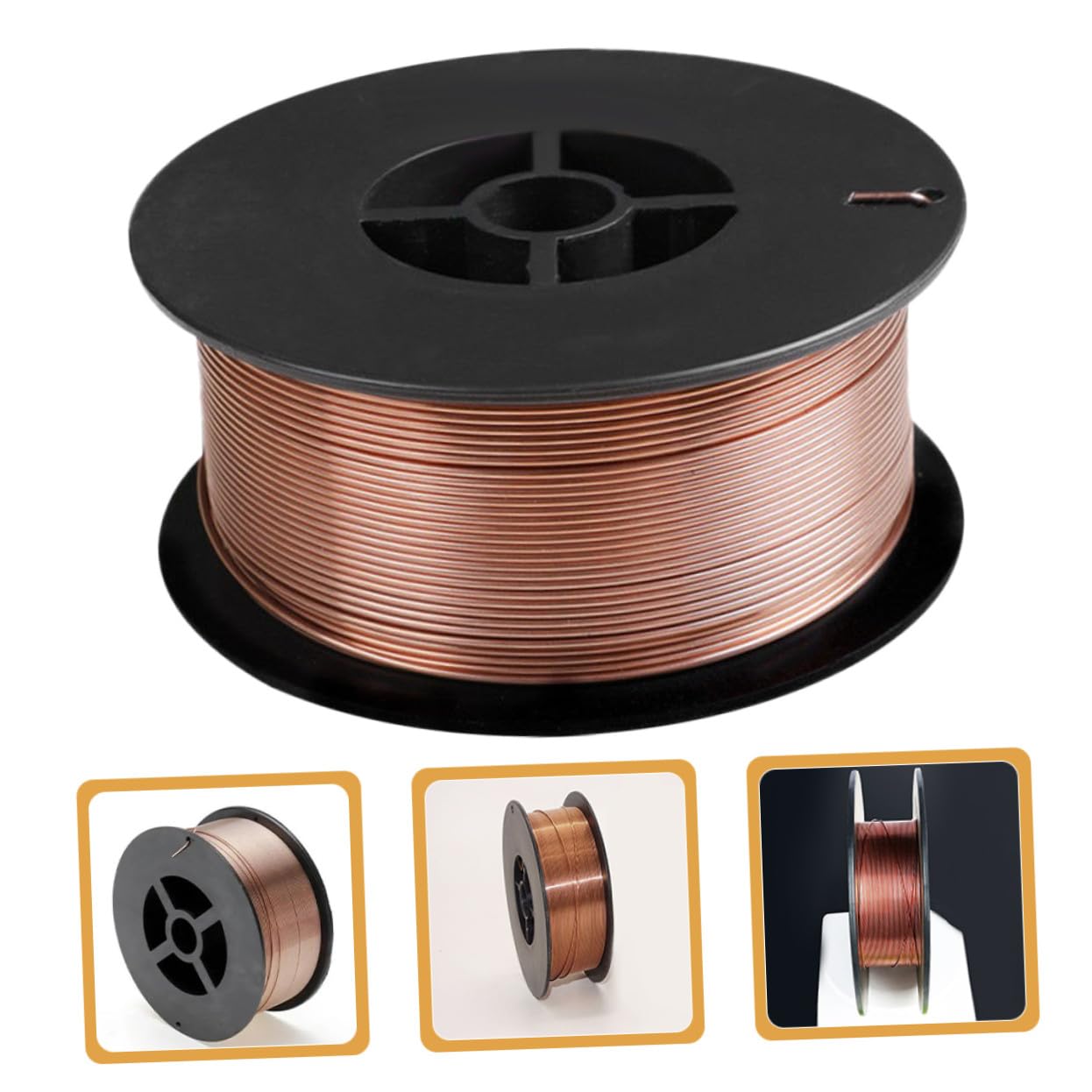 Cabilock Alambre de Soldadura de Acero al Carbono sin Gas, Rollo de 0.8mm para Soldaduras de Reparación y Fabricación