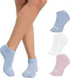 Kit 3 Pares Meia Sapatilha Puma Cano Curto Feminina Adulto Original