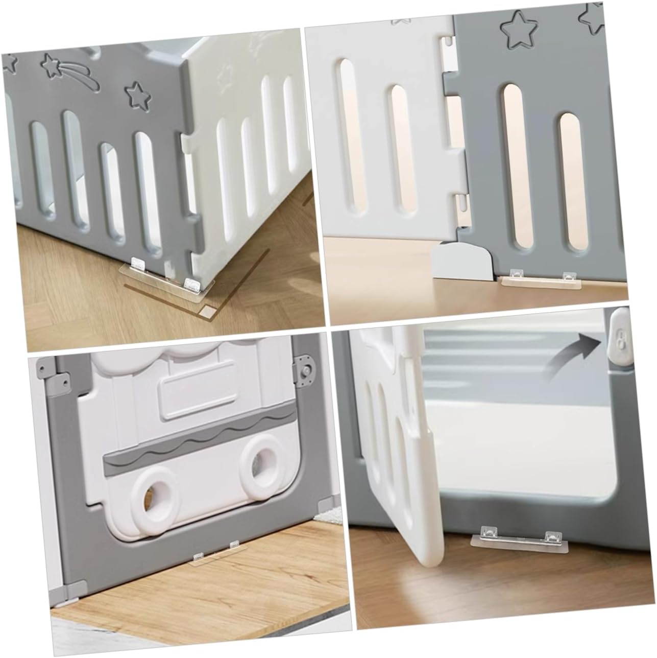 6pcs Gate Mounting Kit for Wall Secure Adhesive Replacement Parts for Gates Easy Installation for Enhanced Safety and Versatile Placement