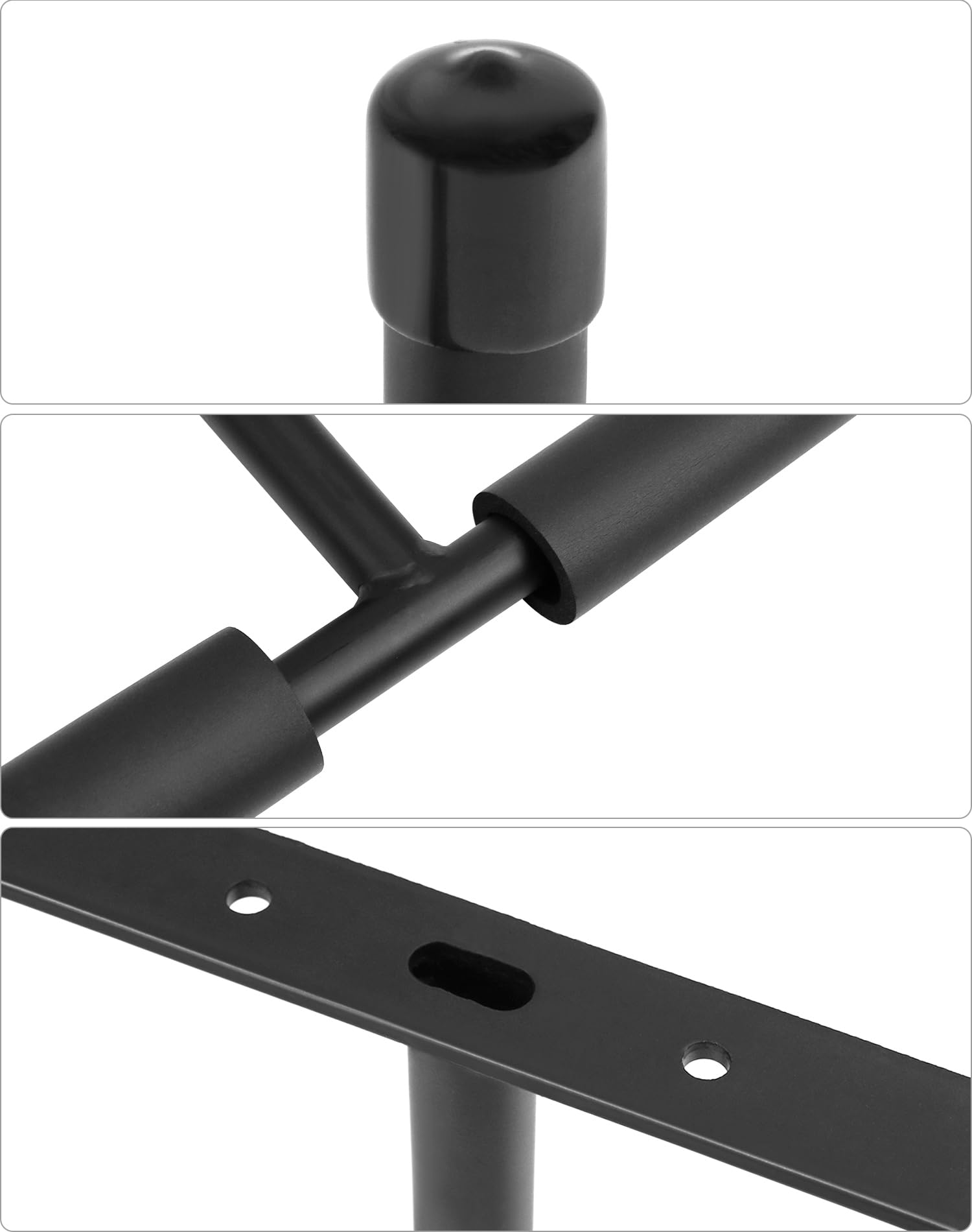 QWORK® Zestaw 2 haczyków sufitowych do garażu Haczyki do przechowywania do zawieszania wędek, rur i drewna
