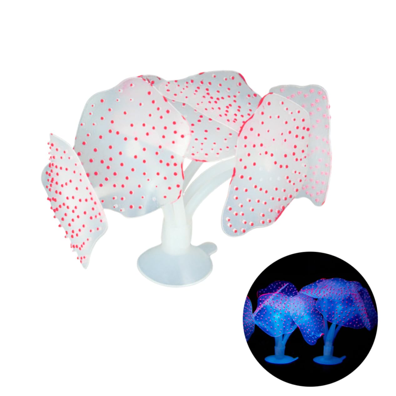 Toddmomy Décorations De D'Aquarium 2 Pièces Décorations D'Aquarium Scintillantes Ventouse Rose Fluorescente