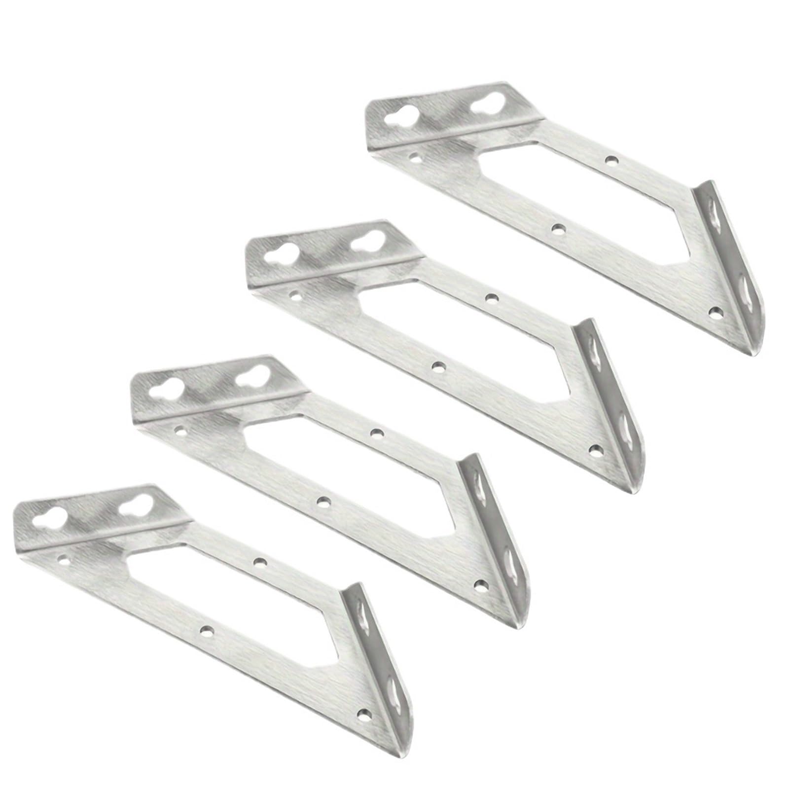 L Winkel Metall Rost- und schmutzabweisende Edelstahlhalterung for Möbel und dreieckige Regalstützen(M-4pcs)