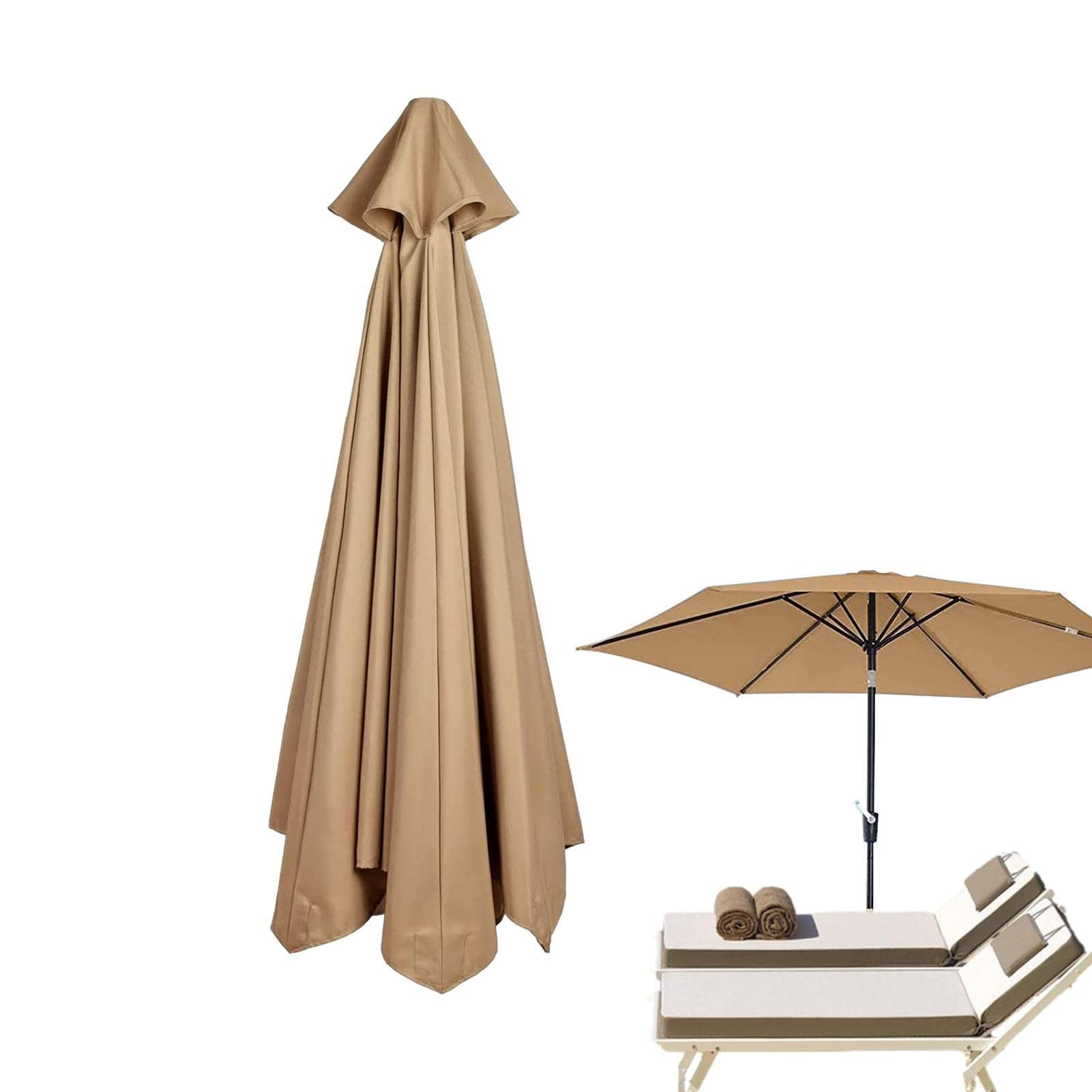 Telo Ricambio Ombrellone Giardino Con Palo Centrale - Impermeabile 300g/mq, Tasche Rinforzate, Airvent - Foto 3