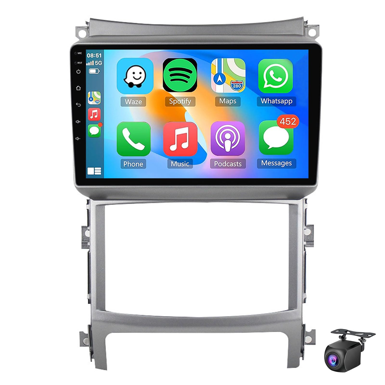 Android 15 Car Stereo For Hyun-dai IX55 2006-2015 With Wireless CarPlay Android Auto,9 Inch IPS Touchscreen Radio With WiFi GPS Mirror Link Bluetooth FM RDS EQ SWC AHD Backup Camera(Size:4Core 1+32G)