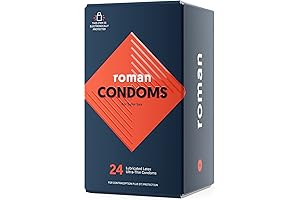 Roman Condoms | Ultra-Thin, Lubricated Condoms Made with 100% Natural Rubber Latex,...