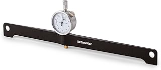 StewMac Guitar Neck Relief Gauge – Precise Truss Rod Adjustment Tool for Accurate Fretboard Playability, 12" Machined Aluminum with Dial Indicator, Instructions Included