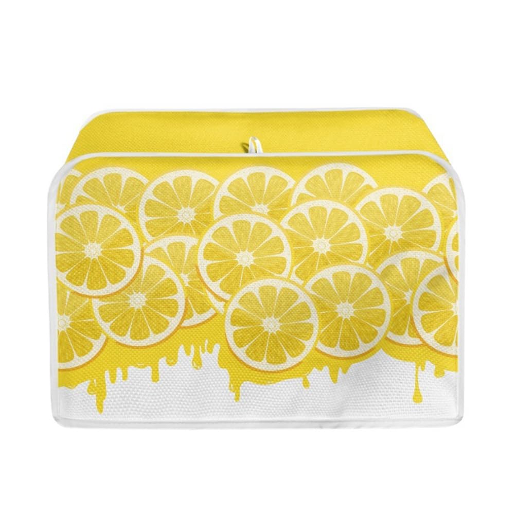 CTRLZS Toaster Cover, 2 Bread Toaster Oven Dust Cover, Home Kitchen Accessories Decoration, Lemon
