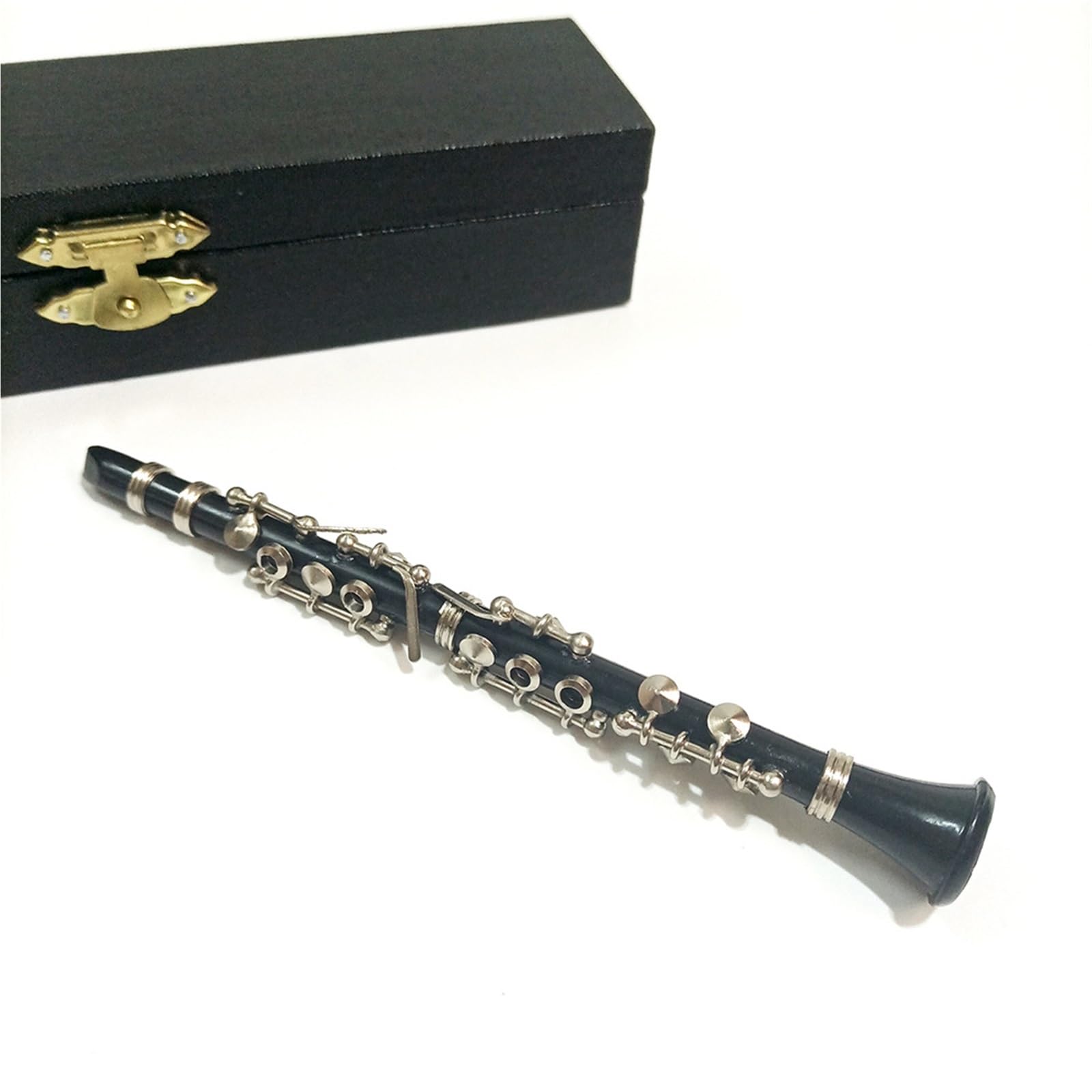 Miniaturowe ozdoby do instrumentów muzycznych Miniaturowy Model Klarnetu Flet Saksofon Ozdoba(15CM-1/6)