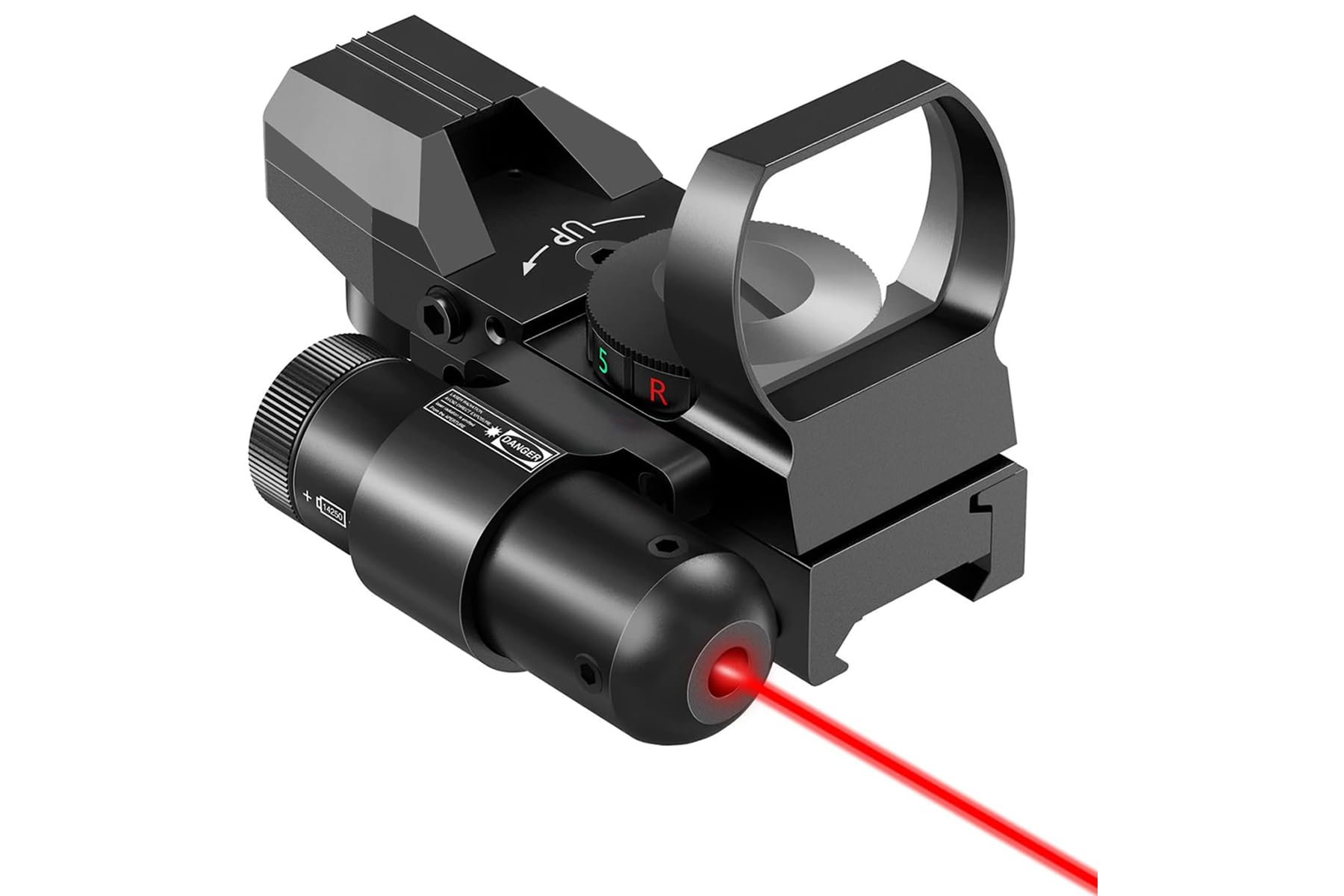 1X22X33 Reflex Sight Red Dot Sight Red Green 4 Reticle Optics with Red Laser for 20mm Rail