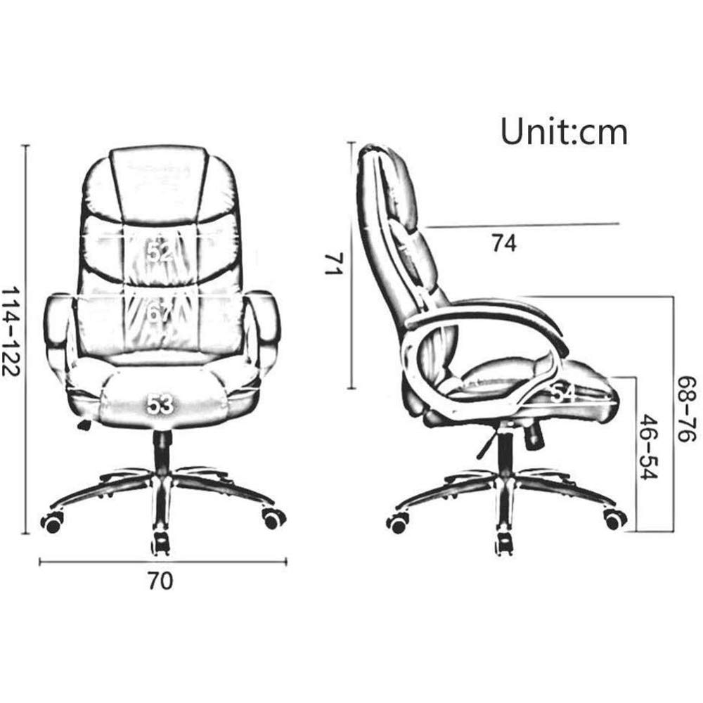 Krzesło biurowe Krzesło biurowe Cozy-Office z wysokim oparciem Krzesło wykonawcze obrotowe 360 ​​stopni Ergonomiczny podłokietnik Mechanizm pochylenia o regulowanej wysokości Krzesło biurowe Krzesła