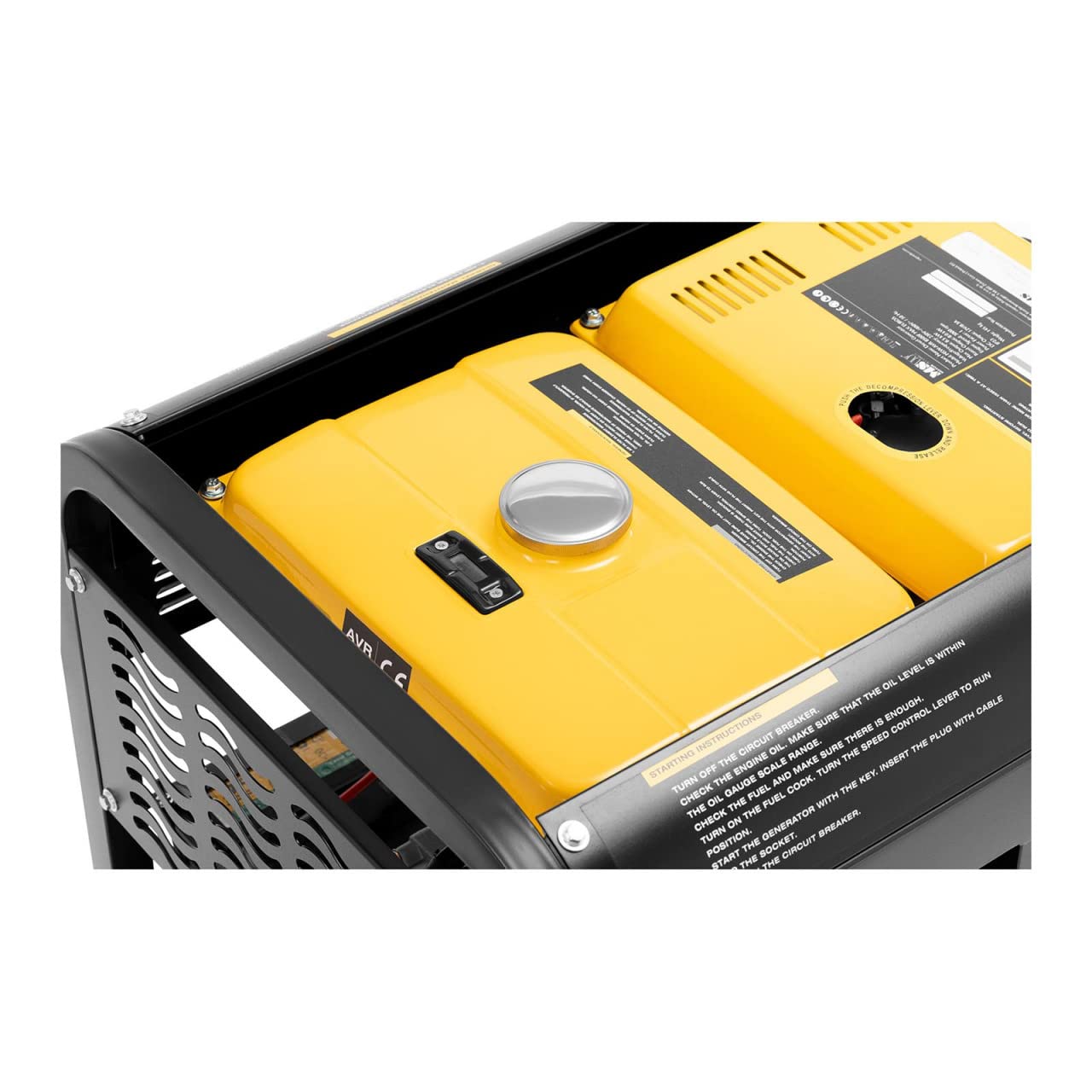MSW MSW-AVR 8500F MAX EURO5 Generador Diésel Portátil 8500 W 30 L 230/400 V AVR Euro 5 Generador de Emergencia y Electricidad
