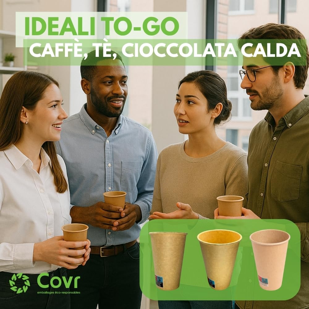 COVR Bicchieri in Carta Kraft (33cl - 12oz / 1000 unità)