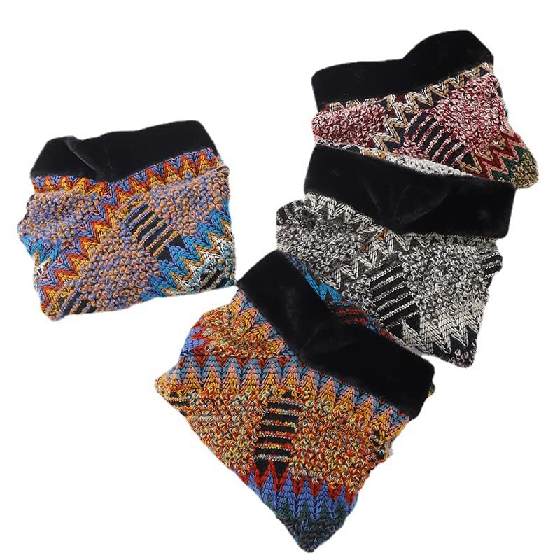 DNLKWGO Elegant Shawl Poncho with Fringed Plaid Sweater Pullover Cape Knit Shawl with Fur Collar for Women3