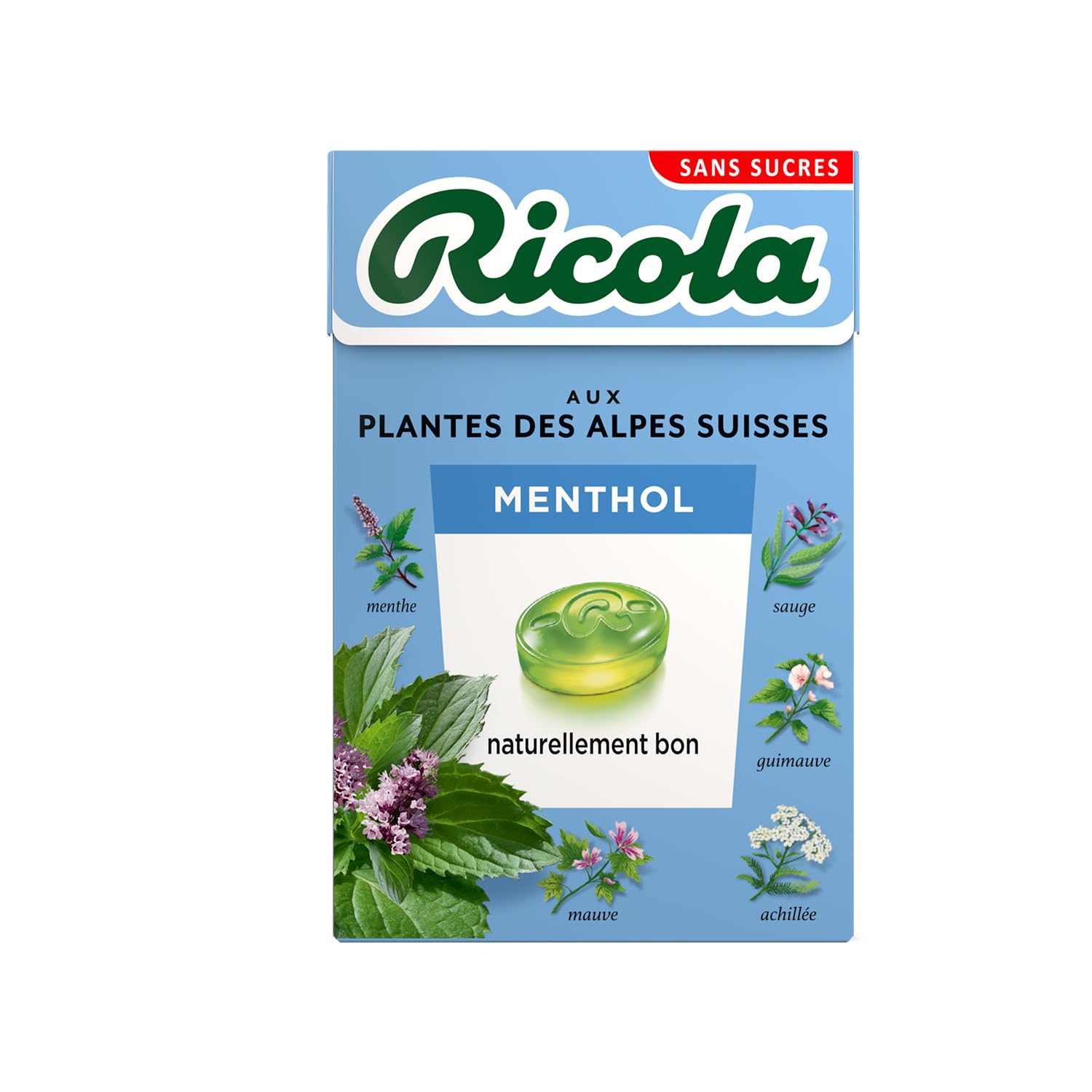 Ricola - 20 Packungen à 50 g – Bonbons mit Schweizer Pflanzen – Mentholduft – wohltuend und extra frisch – ohne Zucker