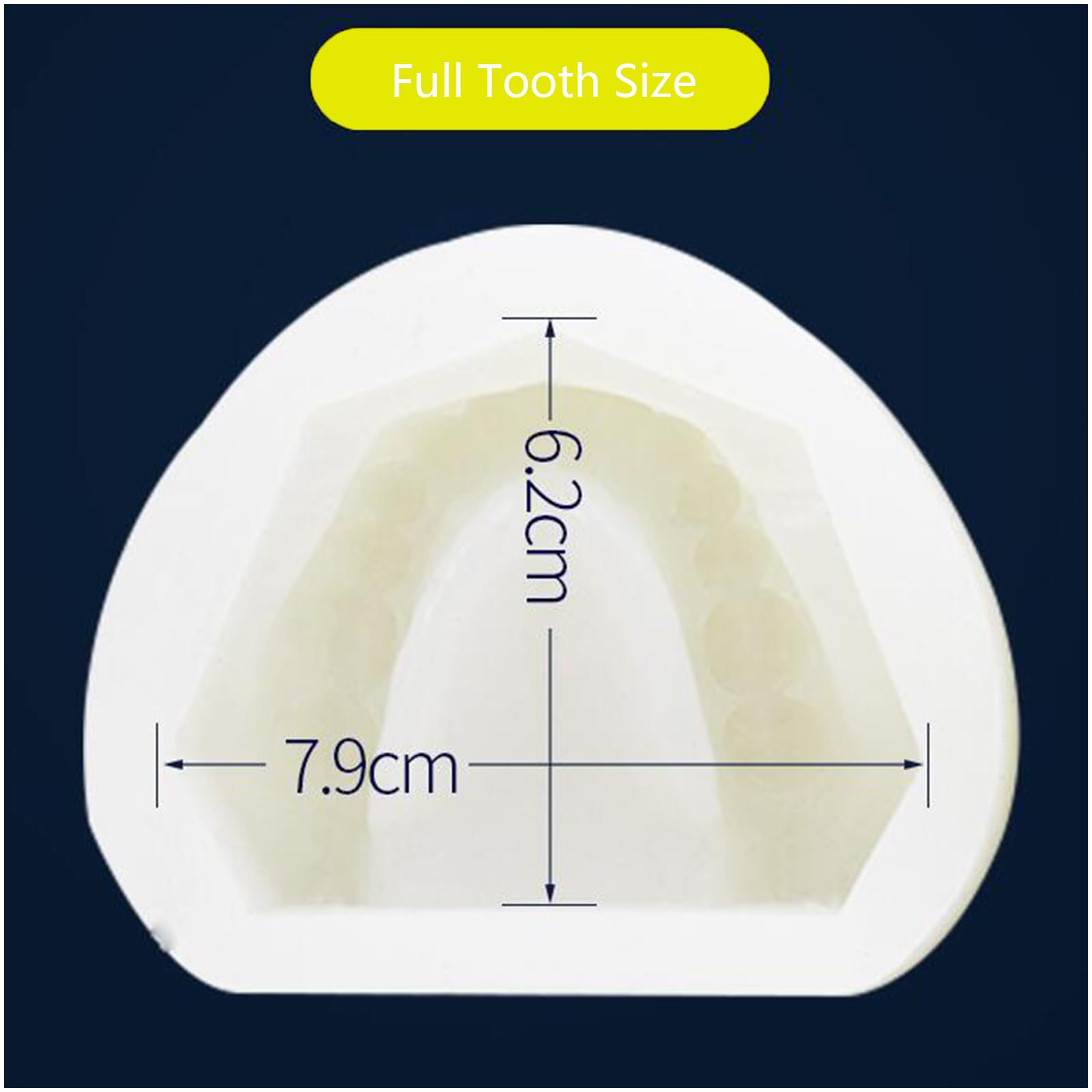 6 stampi dentali in gomma morbida, per bocca completa, standard, dentali, negativi