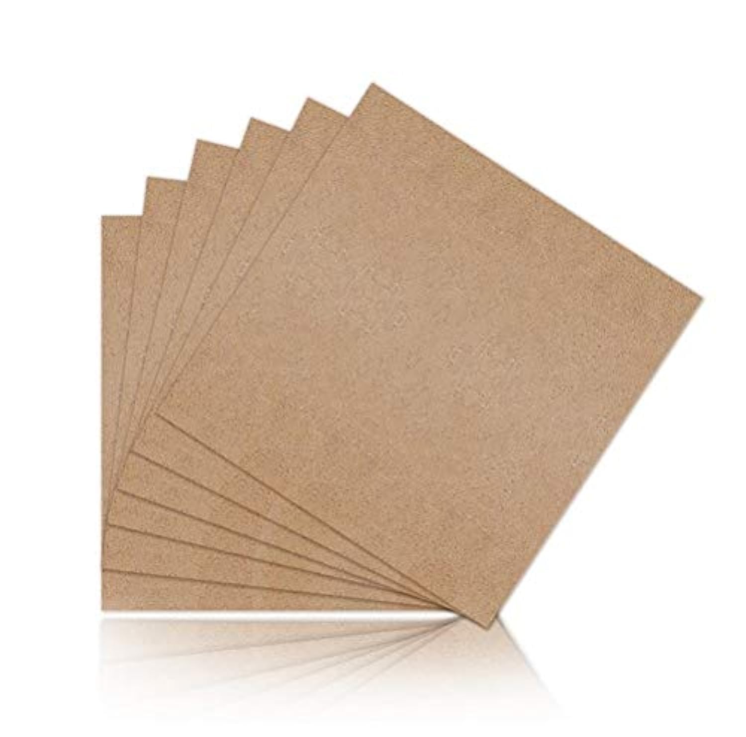 BGH MDF Board Wood Brown 1.9 mm Thickness Sheet - 4X4 Inch , Pack of 6 Piece
