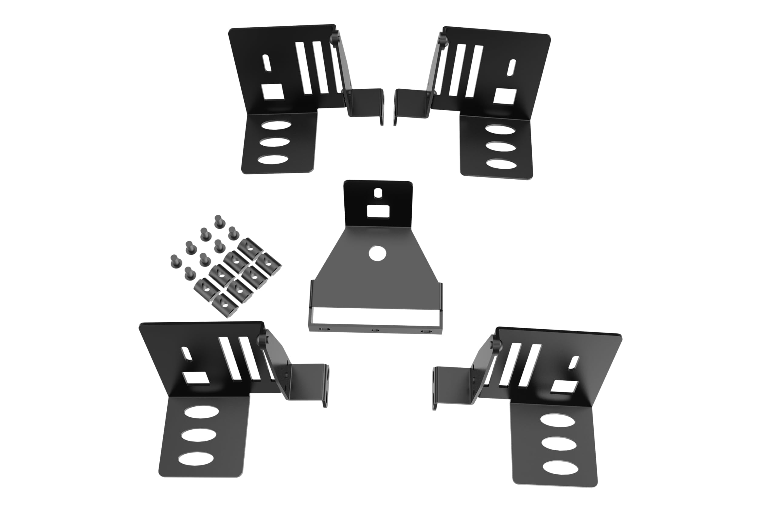 Trak Racer Universal 5 Speaker Mount Kit Adjustable Speaker Mounts for Extruded Aluminum Sim Rigs, Durable Steel Construction Compatible with TR40, TR80, TR120, TR160