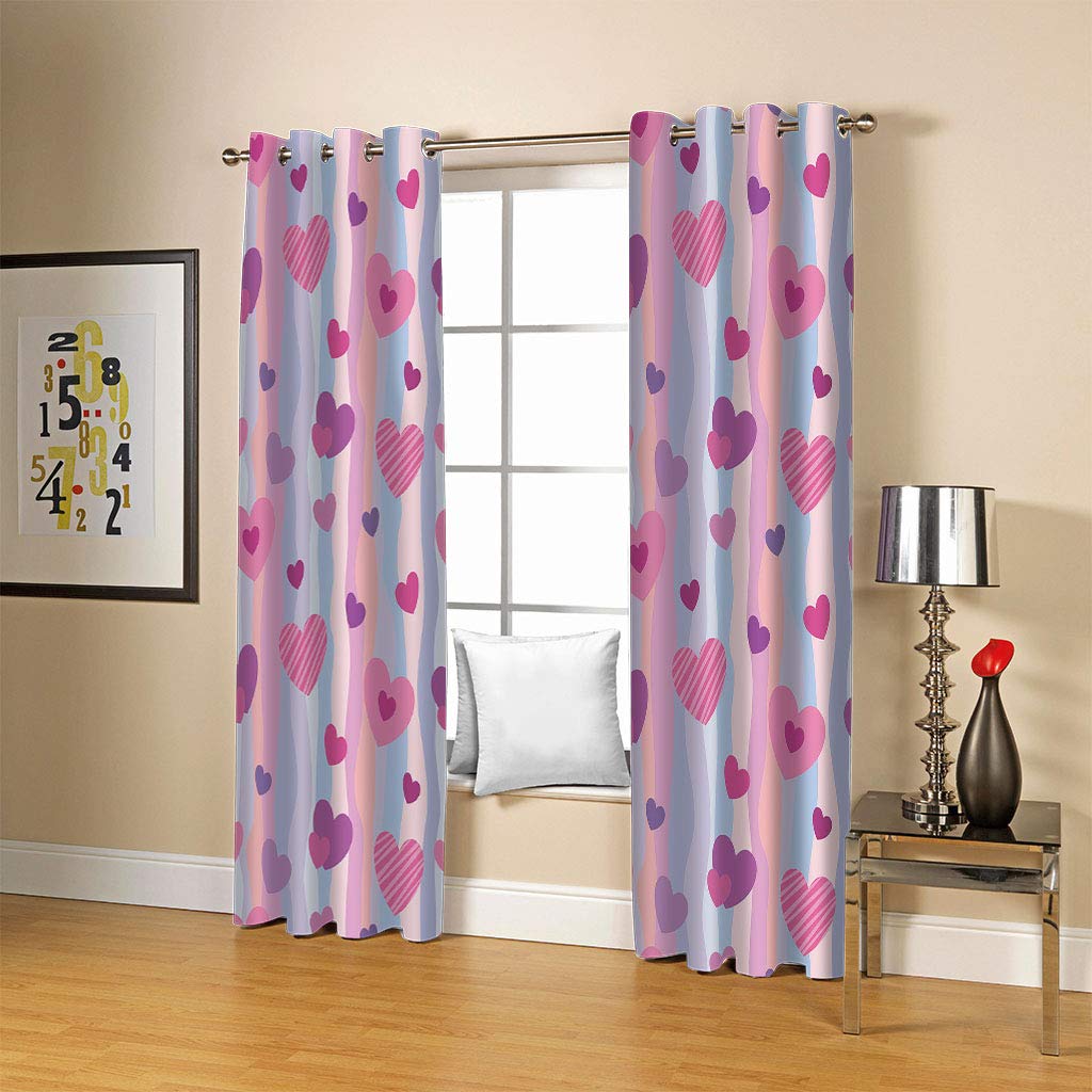 カラフルハート♡ビンテージカーテン　ビンテージシーツ カラフルハート♡ビンテージカーテン ビンテージシーツ カラフルハート