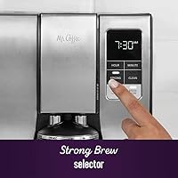 Vista 14 de Mr. Coffee Cafetera, máquina de café programable con pausa automática, 10 tazas, acero inoxidable