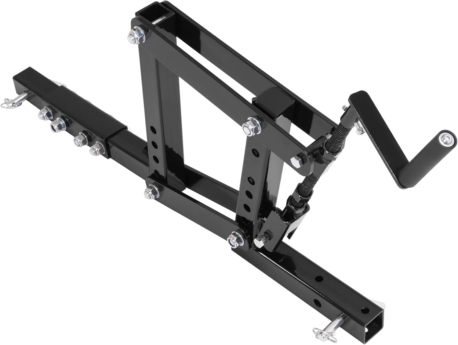 1-Point Hitch Lift with Adjustable Height Compatible with 2" Receivers for ATV, UTV, Garden & Lawn Tractors Heavy-Duty Steel Powder-Coated Finish