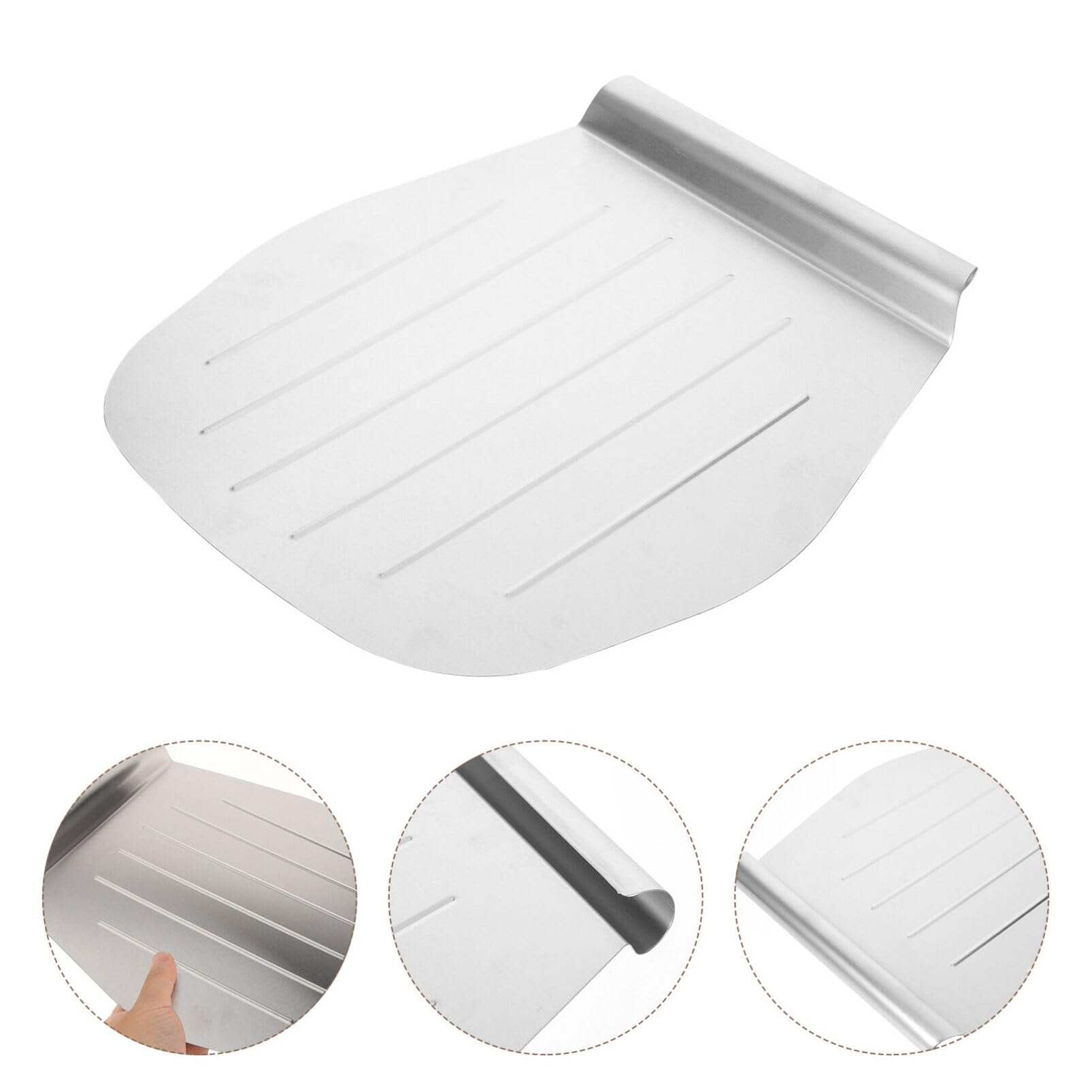 HEMOTON Pelle à gâteau en acier inoxydable - Outil de transfert de gâteau - Plateau de déménagement - Pelles à pizza pour la cuisson de pizzas faites maison, pain, gâteau, tarte, 28 cm