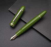 Vista 3 de Pluma estilográfica Jinhao X159 (Plumín EF 0.38mm, verde aguacate con clip dorado)
