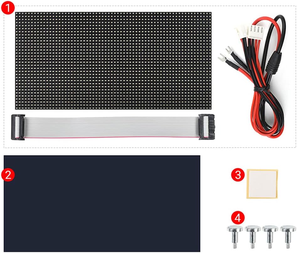 RGB Full-Color LED Matrix Panel Display, 64×32 Pixels for Raspberry Pi, Pico, ESP32, Ardui,etc, Adjustable Brightness