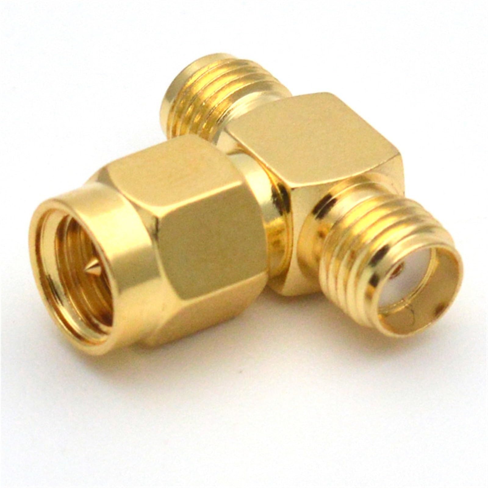 Répartiteur SMA plaqué Or pour double connecteur femelle et adaptateur coaxial en T
