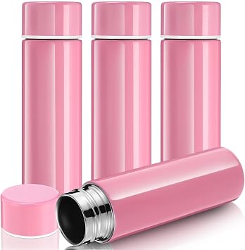 Vesici 4 Pack 4.4oz Mini Insulated Water Bottle, Pink 4