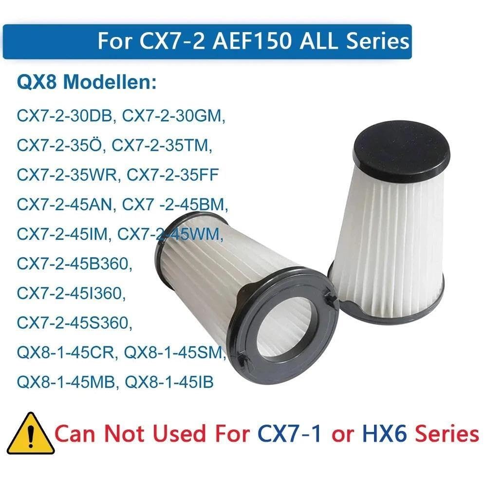 zhangzhe for AEF150 CX7-2 EER73DB /73BP/77MBM ZB3301/3311 Robot Vacuum Hepa Filter(12pcs)