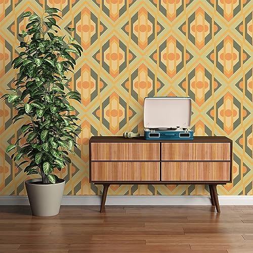 A.S. Création Retro 70's Large Diamond Wallpaper Green/Yellow/Orange Retro Chic 395312 8.50m x 0.53m Paste The Wall - Image 4