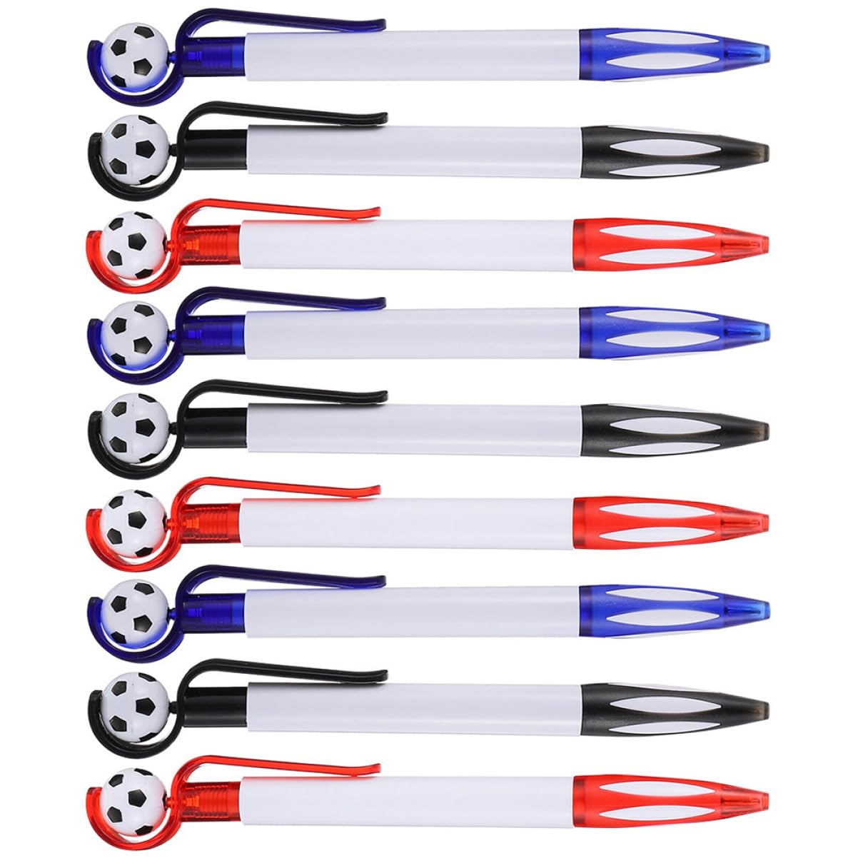 SEWACC 4 Sätze Teiliges Fußball Kugelschreiber Einziehbare Schreibstifte Mit Premium Tinte Glattes Schreiben Rot Blau Schwarz Kreative Fußballform Für Schüler Büro Party Und 9 Stück * 4
