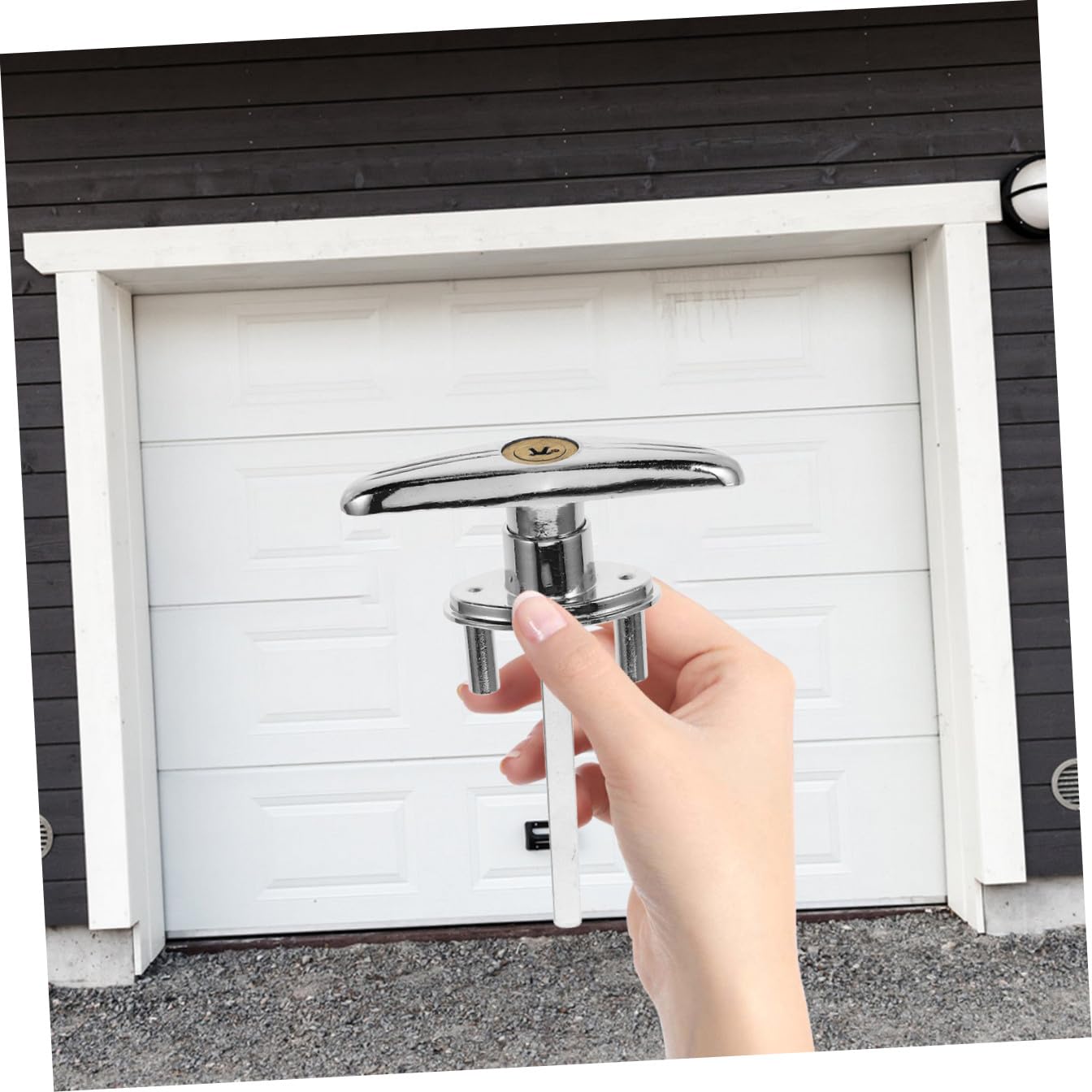 SHINEOFI 4 Set Serratura Garage Shaped con Chiavi Kit Sicurezza per Porta Garage Serratura Resistente con Core Facile Installazione e Utilizzo Protezione Aggiuntiva e Capannoni