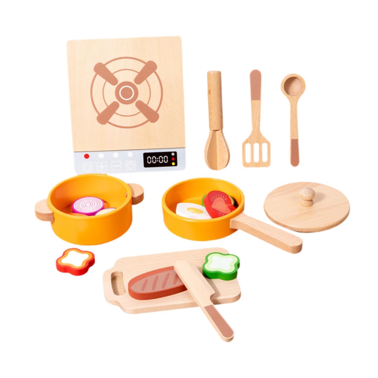 Sharplace Küchen-Spielset, Spielzeug, Spielküche aus, Besteck, lehrreiche Töpfe und Pfannen, reichhaltiges Spielzubehör für Partygeschenke im Innenbereich