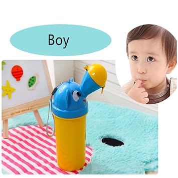 Travel Potty, Urinal Emergency Toilet, Children's Emergency Toilet, Portable Elephant Leakproof Urinal for Camping Car Travel and Kid Potty Pee Training (boy)