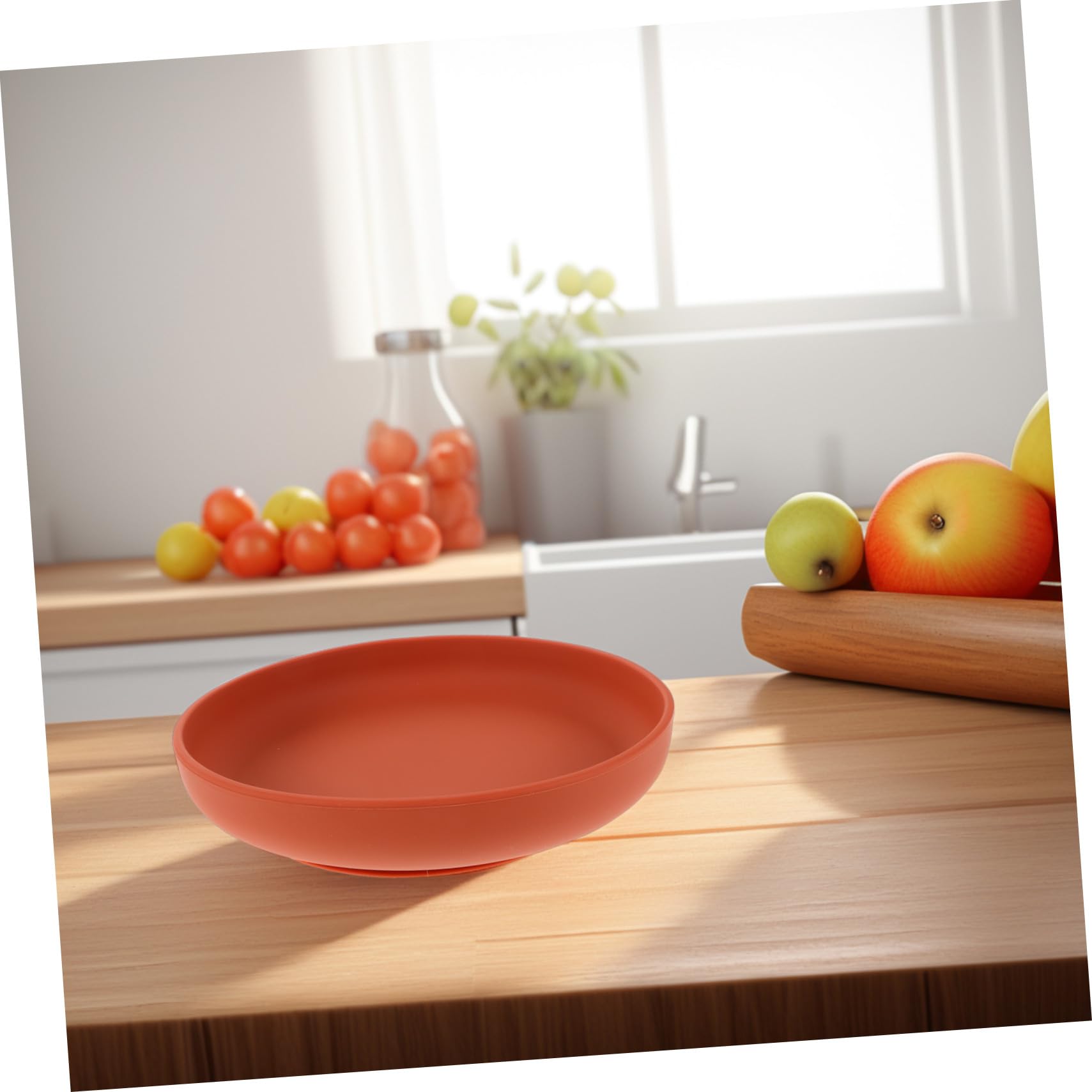 3 Piezas Plato Antideslizante con Ventosa y Base de Silicona Cuenco Adaptable Prueba de Derrames para Alimentación Independiente de Personas Mayores y Discapacitadas Resistente